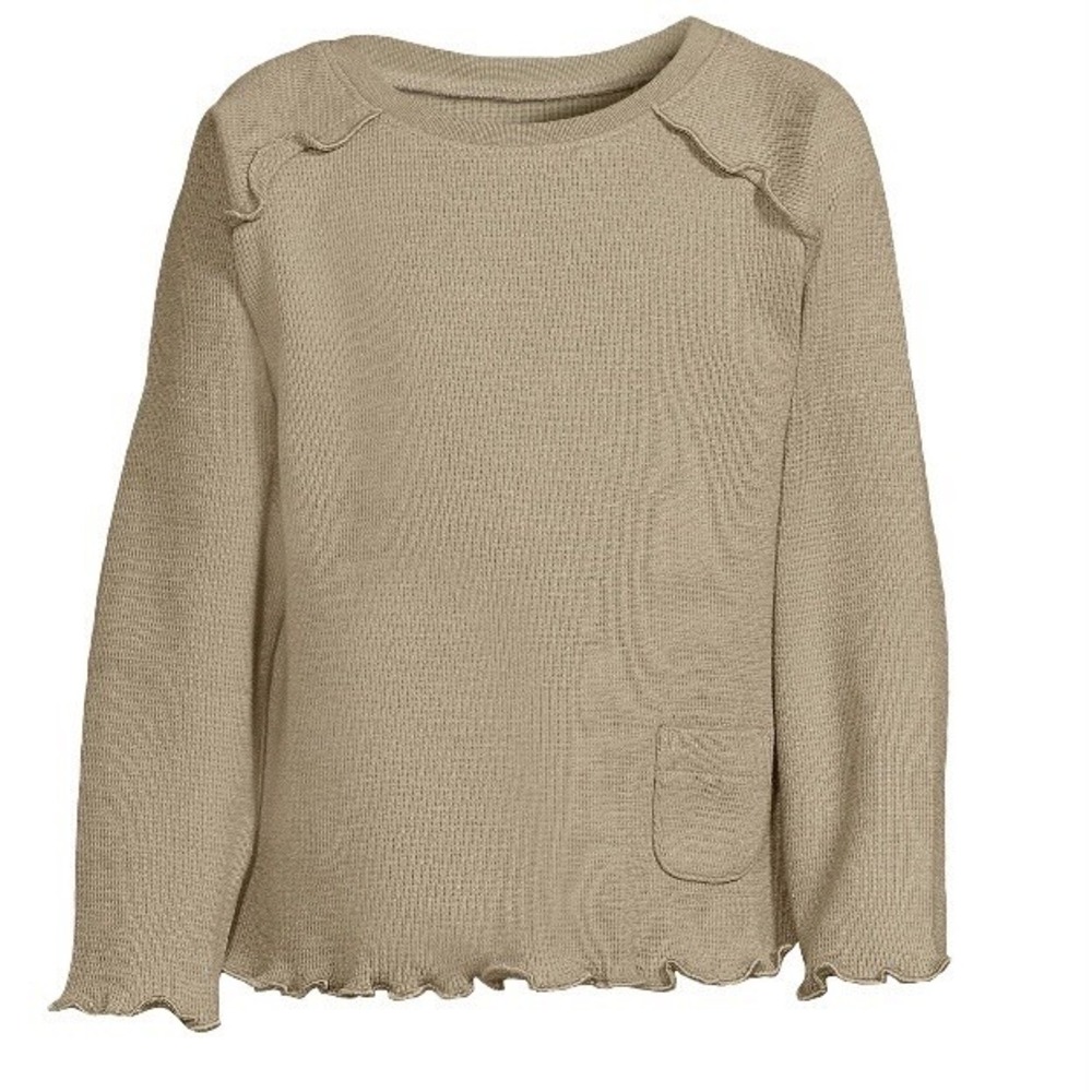 easy-peasy Toddler Girl Long Sleeve Pocket Tee 12 Months New with Tags Olive